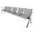 BANCA STEEL 5 PLAZAS CON BRAZOS   